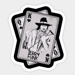 Retro Terry Funk Pro Wrestling Card STYLE Sticker